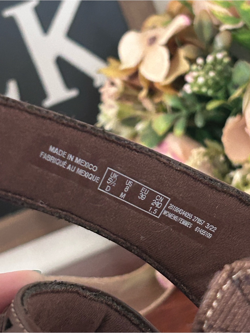 Clarks Brown Triple-Strap Leather Slide Sandals - Picture 6 of 7